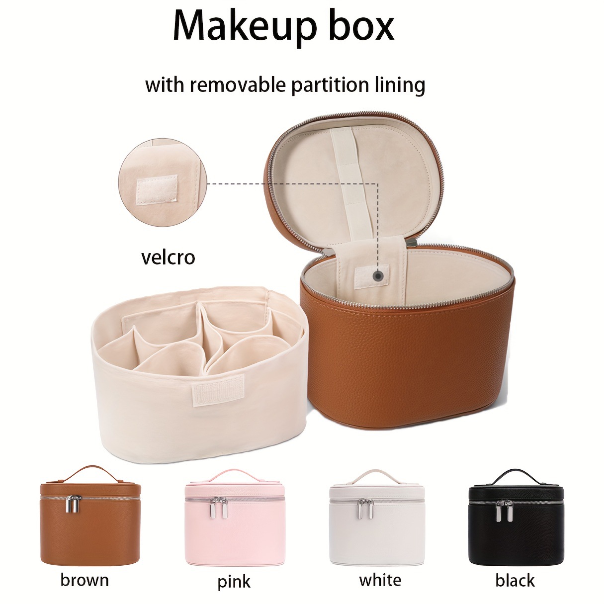 Beauty Bag Makeup - Large Capacity PU Leather Makeup Bag