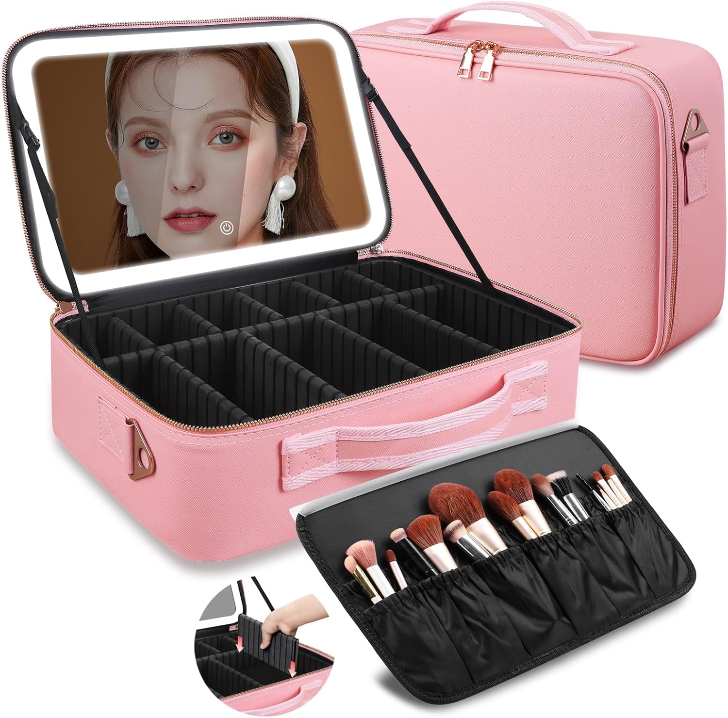 Beauty Bag Makeup - Large Capacity Makeup Bag 15''X11'' with