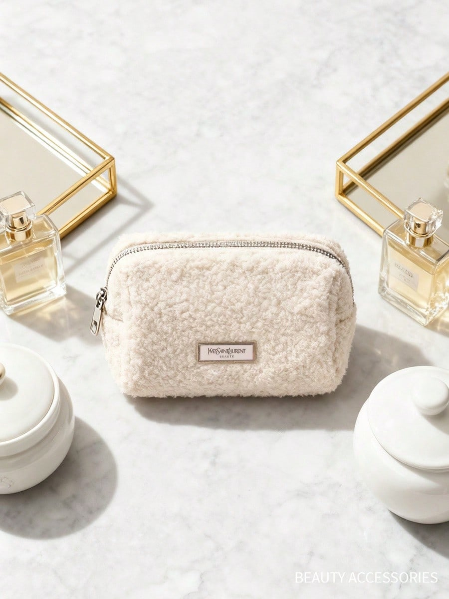 YSL Women's Medium White Handh - Ysl Beauty Makeup Bag ulasan dan harga