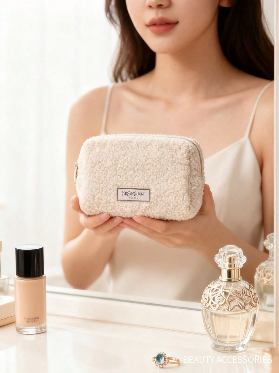 YSL Women's Medium White Handh - Ysl Beauty Makeup Bag ulasan dan harga