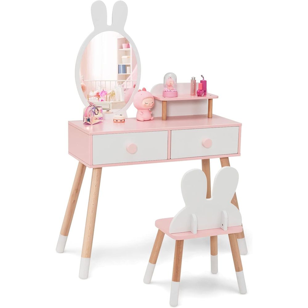 EY Kids Vanity, Rabbit Themed  - Beauty Makeup Chair ulasan dan harga