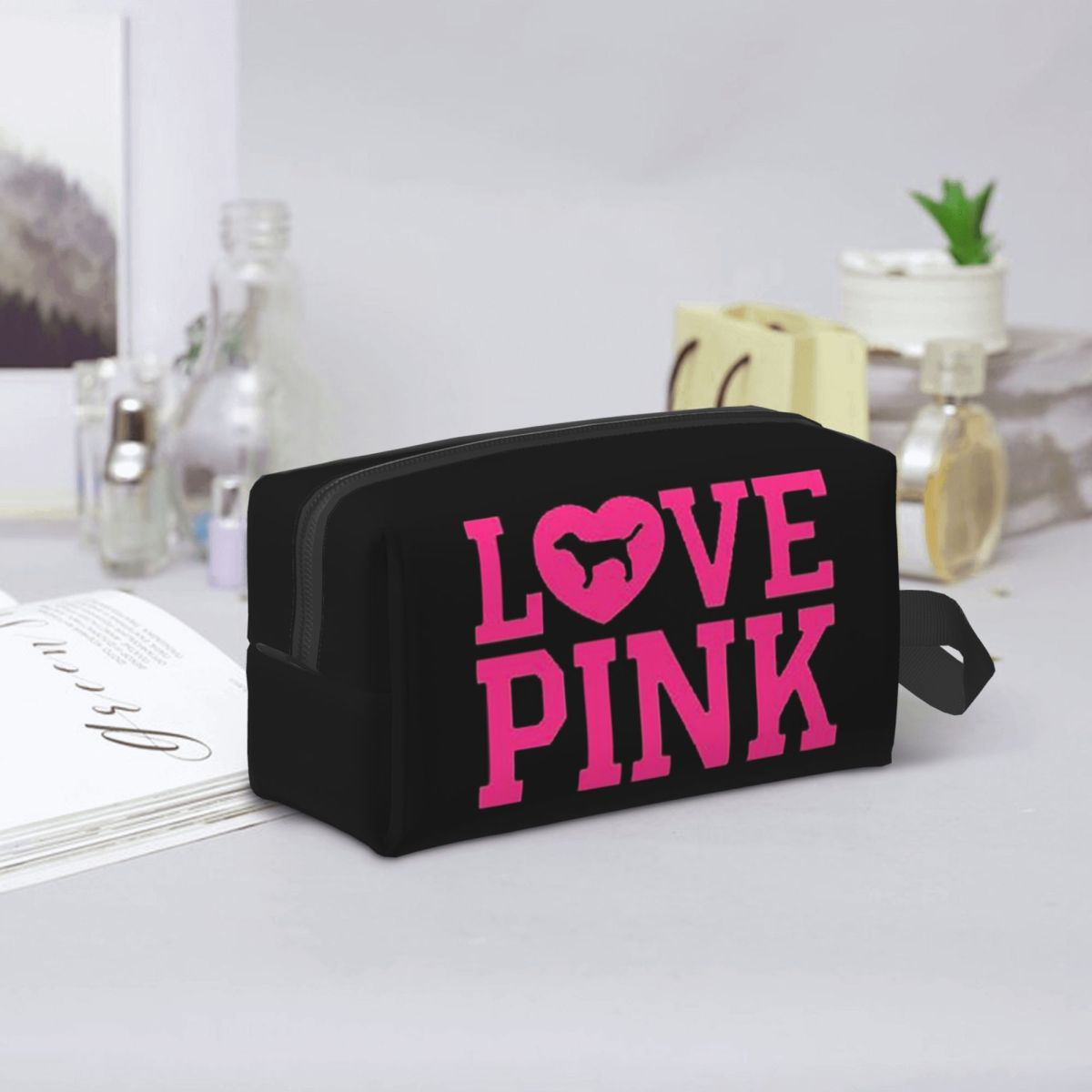 Love Pink Makeup Bag Cosmetic  - Beauty Love Makeup ulasan dan harga