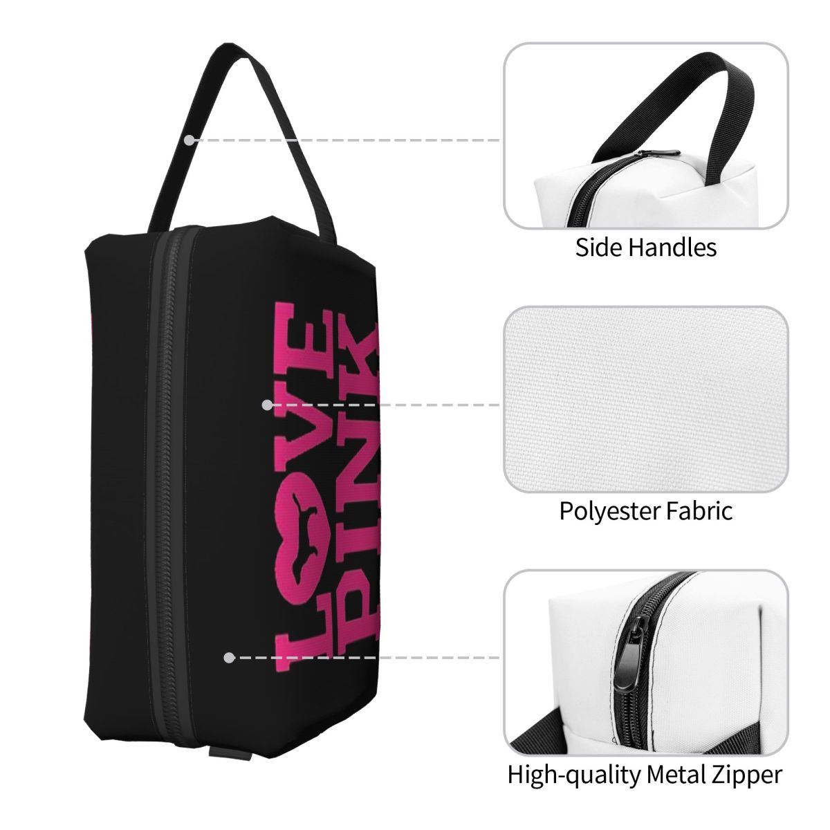 Love Pink Makeup Bag Cosmetic  - Beauty Love Makeup ulasan dan harga
