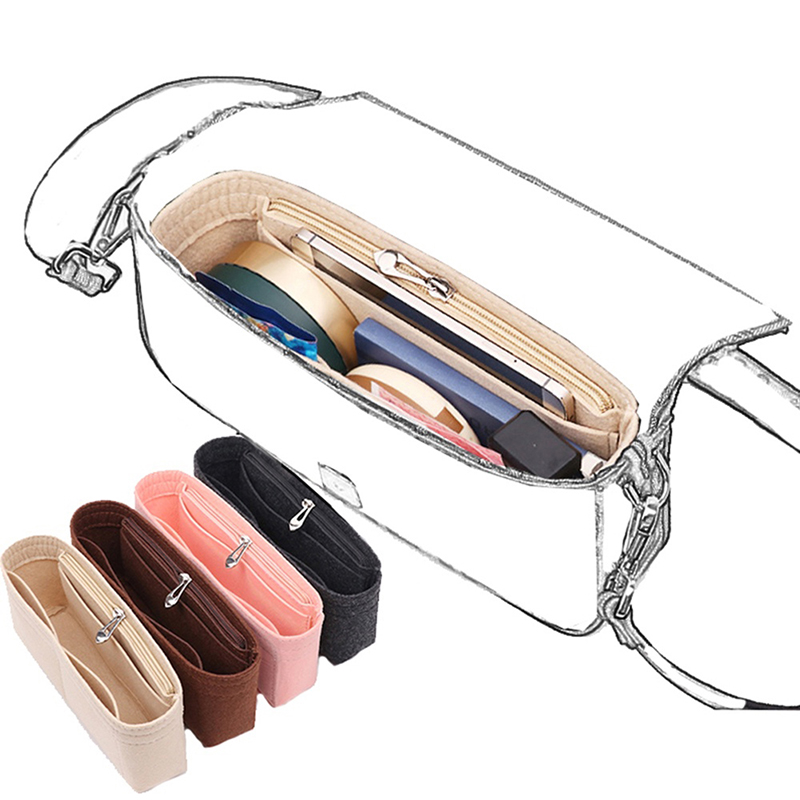 1PC Felt Insert Bag Organizer, - Ysl Beauty Makeup Bag ulasan dan harga