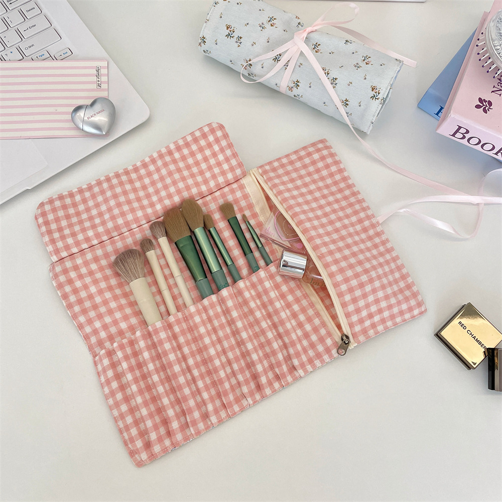 Fabric Floral Makeup Brush Sto - Beauty Bag Makeup ulasan dan harga