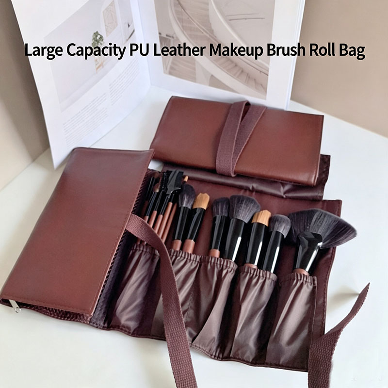 PU Leather Makeup Brush Roll B - Beauty Bag Makeup ulasan dan harga