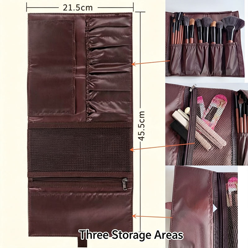 PU Leather Makeup Brush Roll B - Beauty Bag Makeup ulasan dan harga