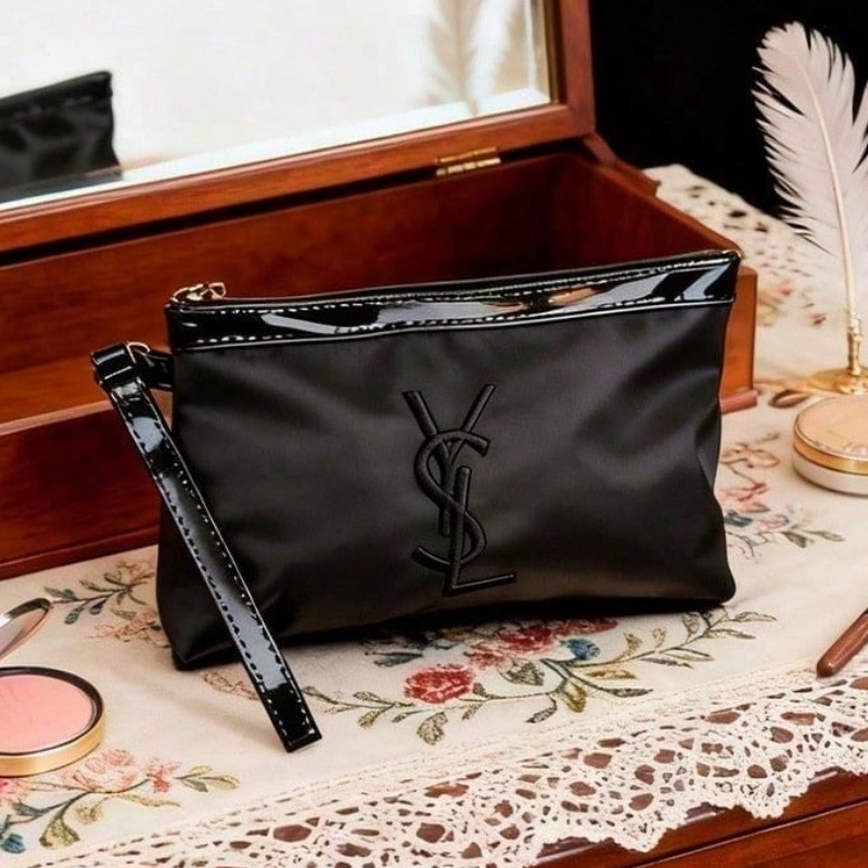 YSL Classic Cosmetic Bag For W - Ysl Beauty Makeup Bag ulasan dan harga
