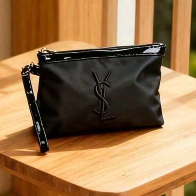 YSL Classic Cosmetic Bag For W - Ysl Beauty Makeup Bag ulasan dan harga