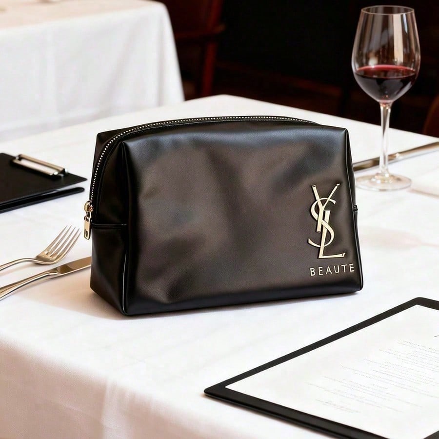 YSL Designer Classic Black Cos - Ysl Beauty Makeup Bag ulasan dan harga