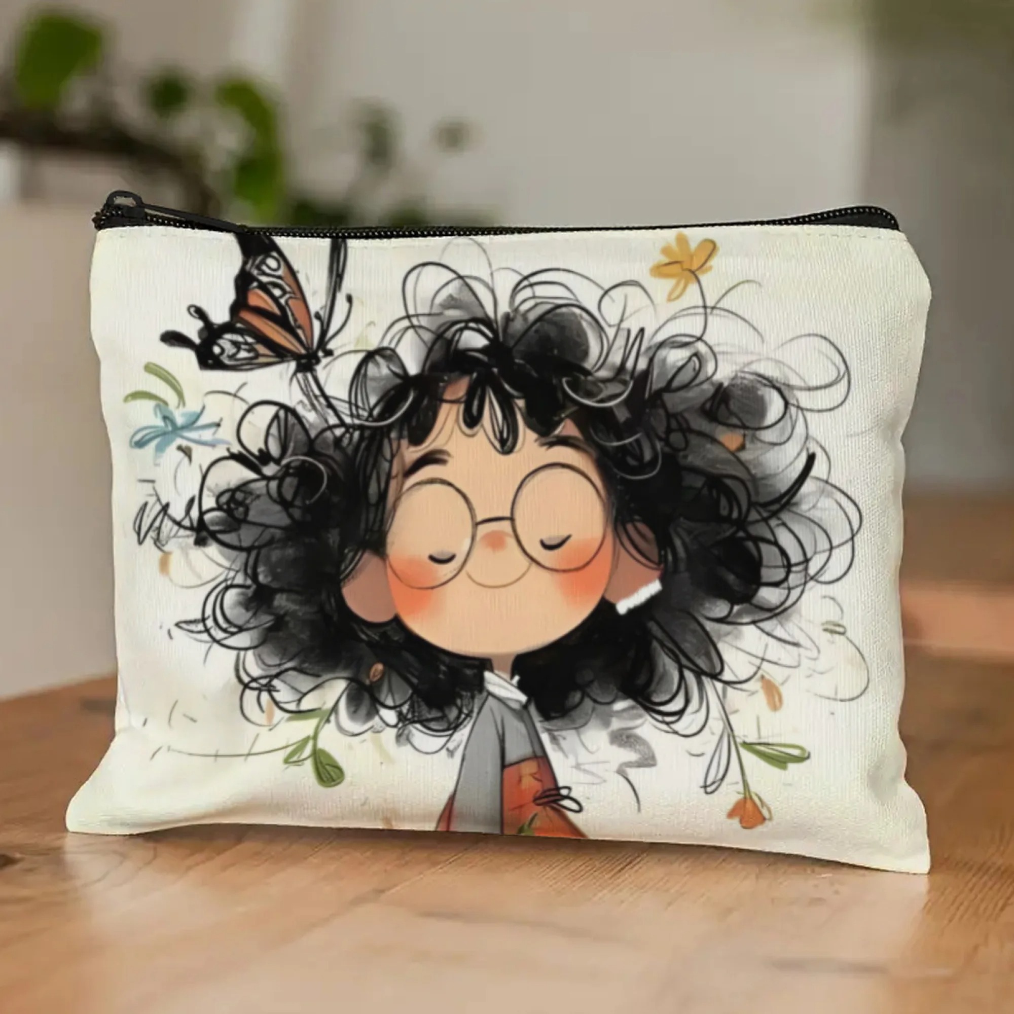 Cartoon Girl Makeup Bag Zipper - Beauty Bag Makeup ulasan dan harga