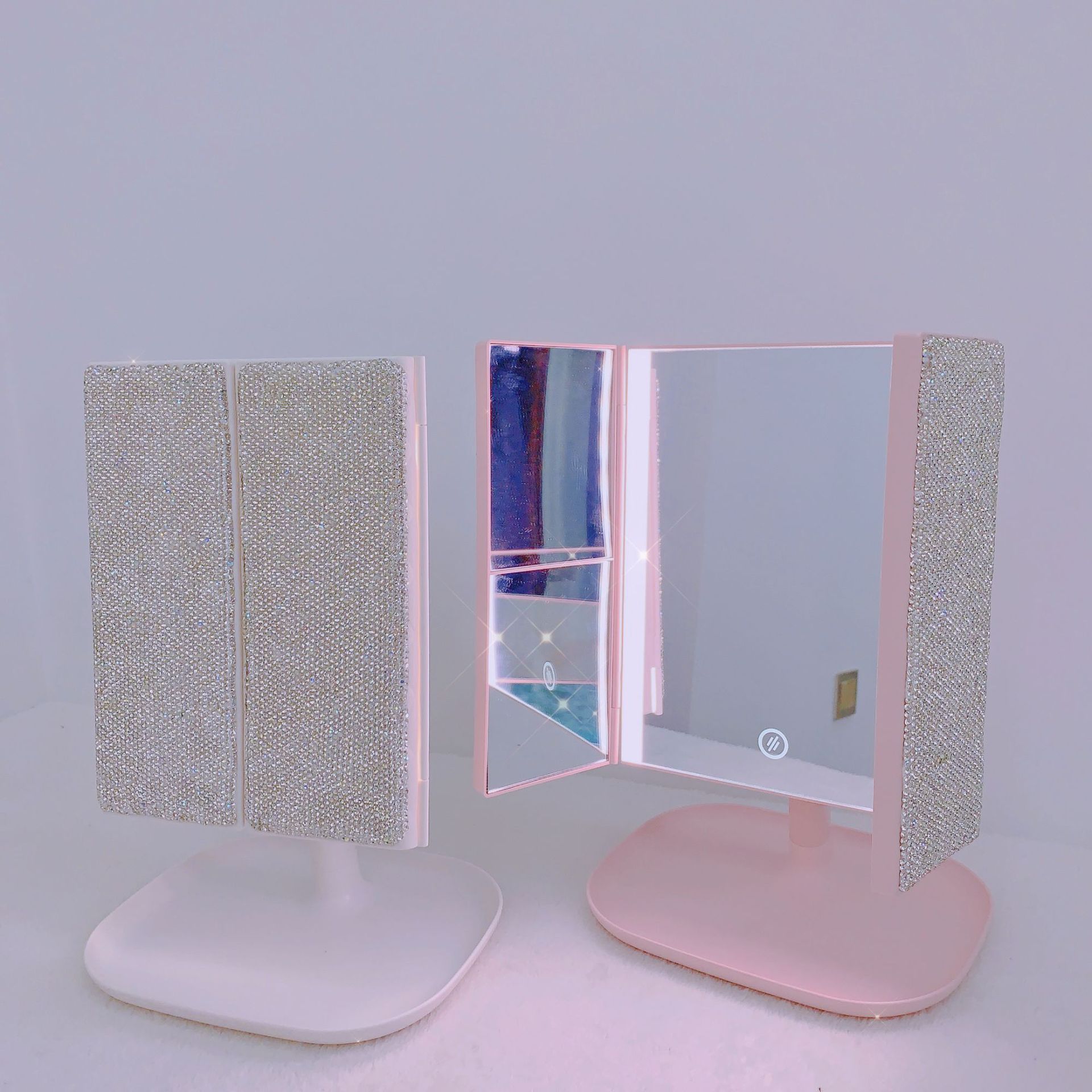 Trifold LED Makeup Mirror Beau - Beauty Forever Makeup ulasan dan harga