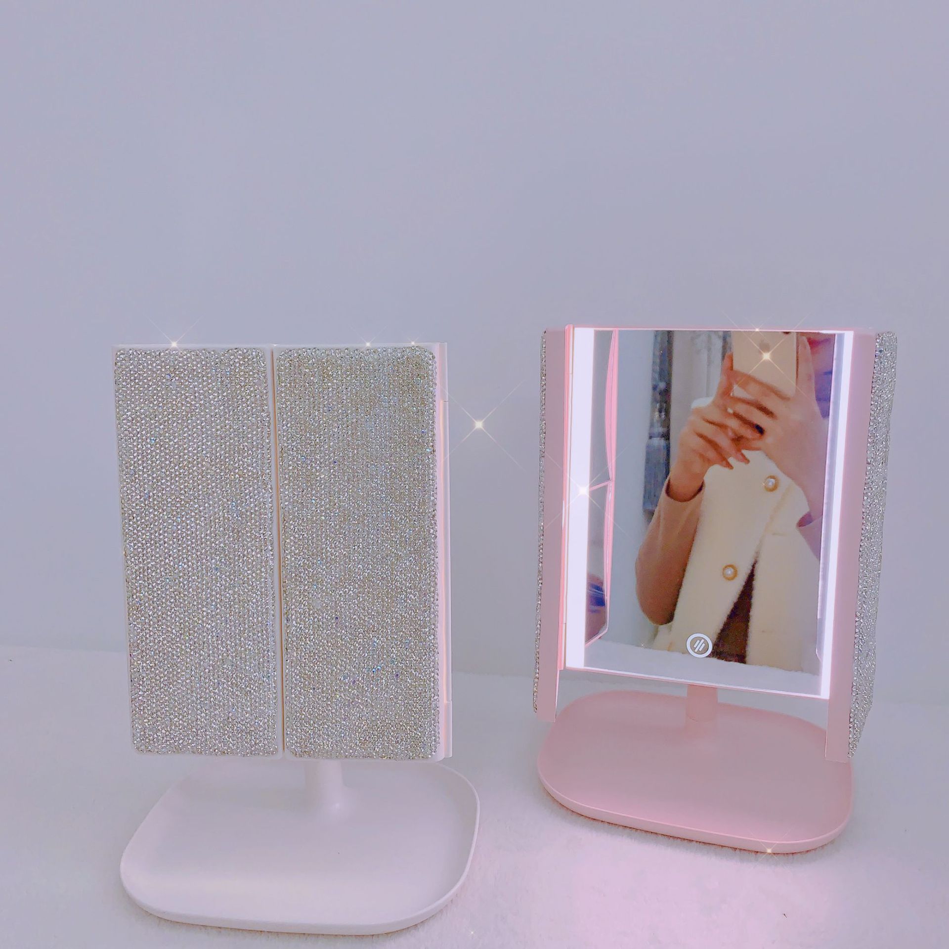 Trifold LED Makeup Mirror Beau - Beauty Forever Makeup ulasan dan harga